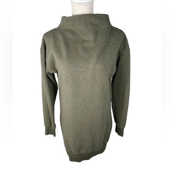 Gymshark Olive Green Women’s Funnel Neck So Soft Tunic Sweatshirt - Picture 6 of 8